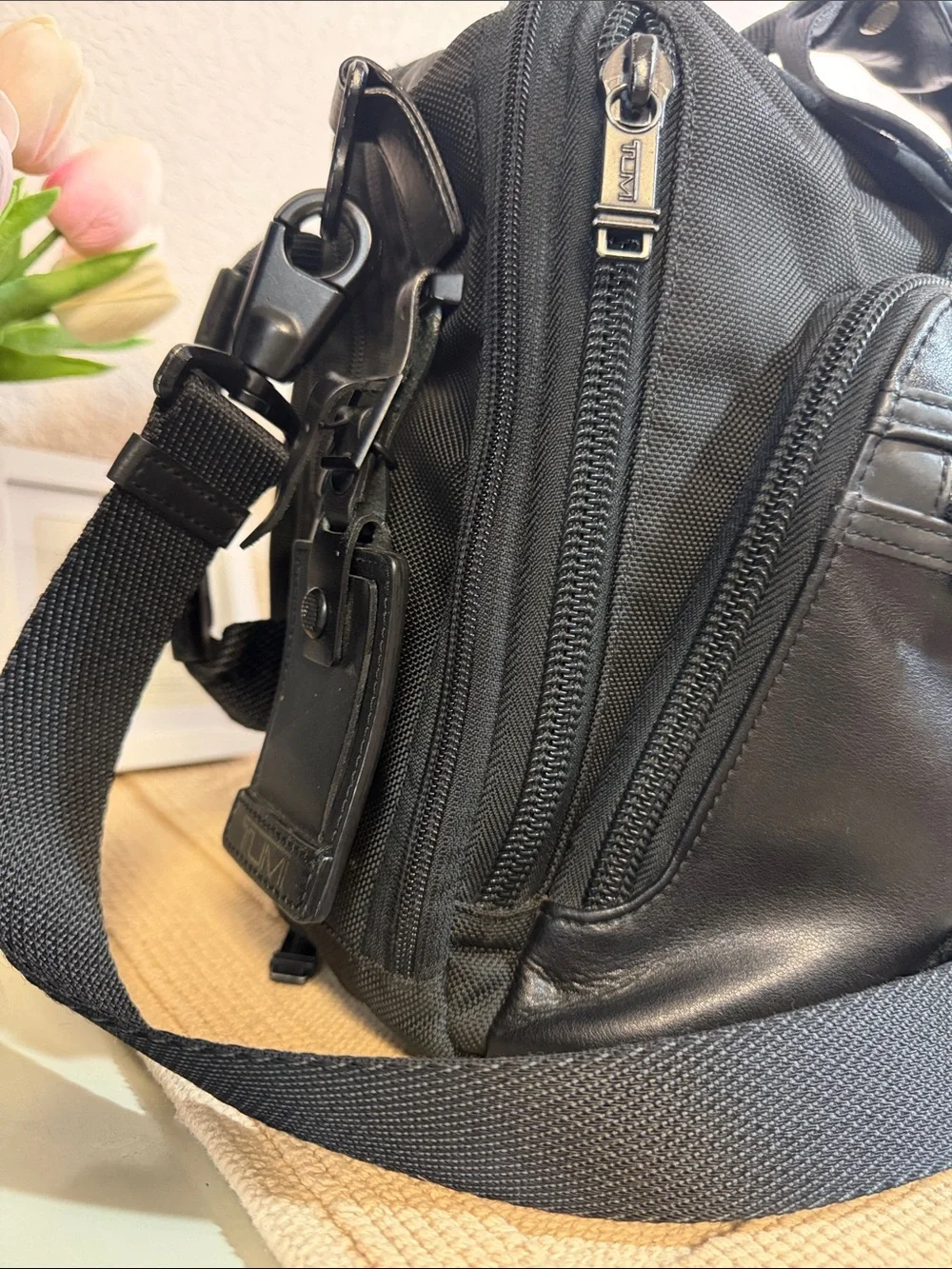 TUMI Alpha Expandable Convertible Briefcase Backpack Ballistic w/ Hang Tag